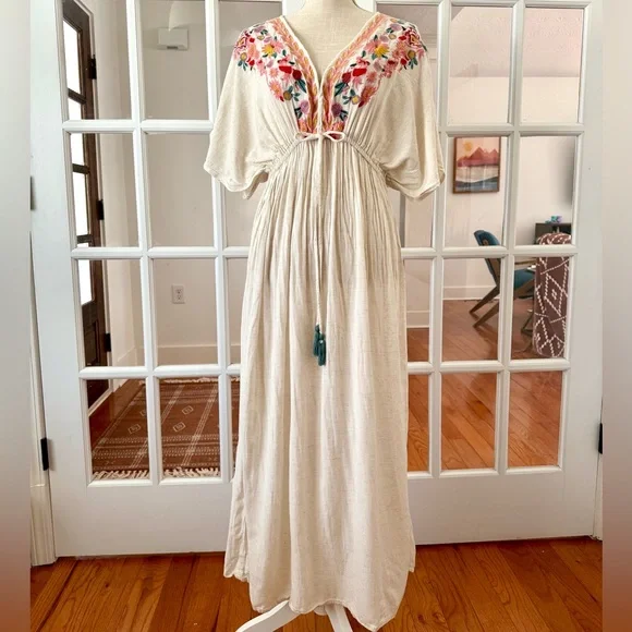 World Market Embroidered Maxi Dress - Picture 1 of 13